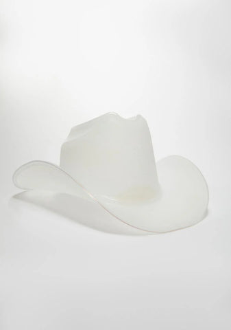 White Trim Light Up Neon Cowboy Hat