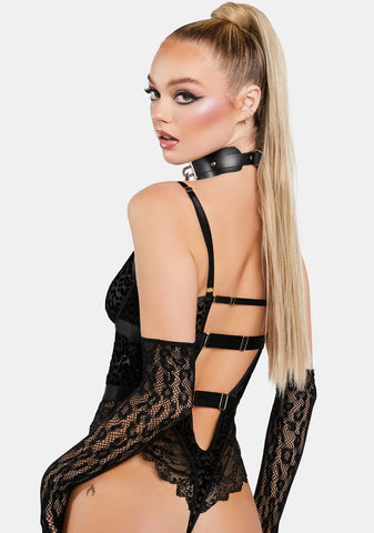 Tessa Leopard Print Lace Teddy