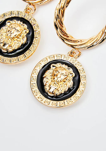 Tales Of Royalty Lion Earrings