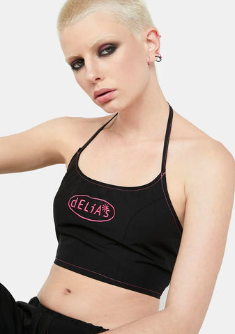 Slick Catching Wind Nylon Halter Top