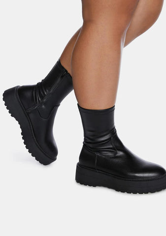 Wide Fit Pabla Platform Boots