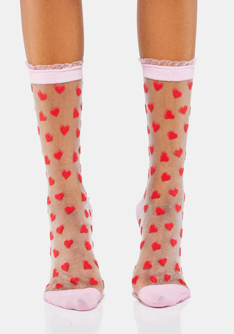 Loving You Is Easy Sheer Socks