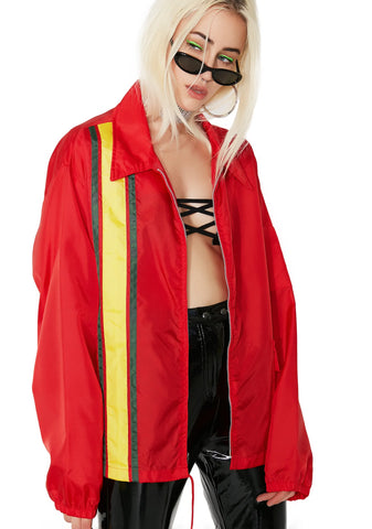 Vintage Red Striped Racing Jacket