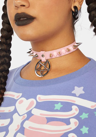 Baby Cast Your Curse Studded Choker