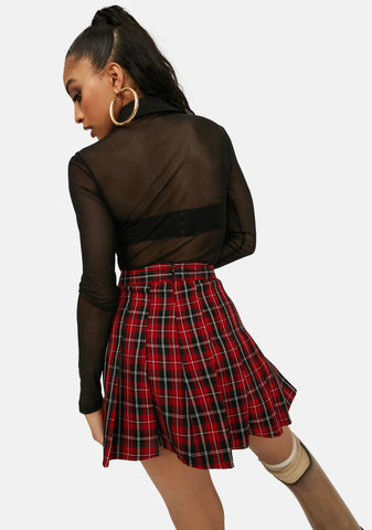 Rock Your World Plaid Pleated Skirt