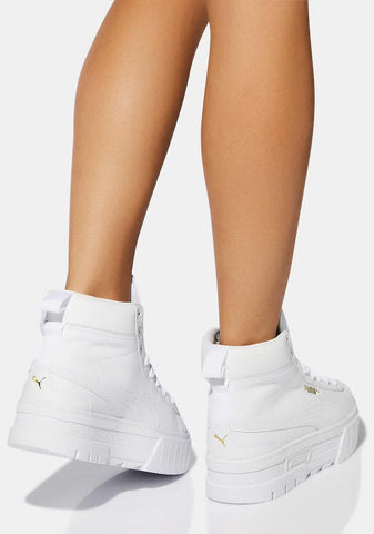 White Mayze Mid Sneakers