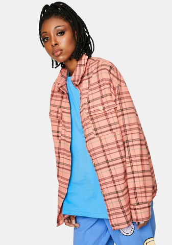 Peach Flannel Jacket