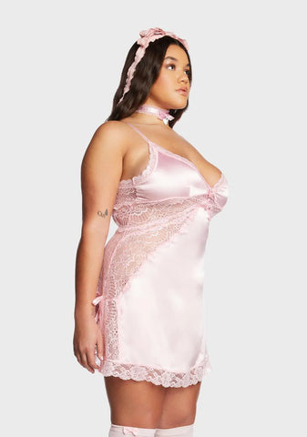 Plus Blush Outdoor Courtship Slip Dress