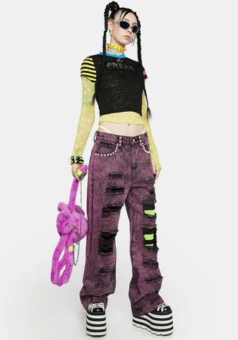 Candy Mischief Wide Leg Jeans