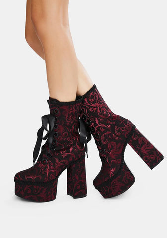 Unfinished Business Brocade Platform Boots