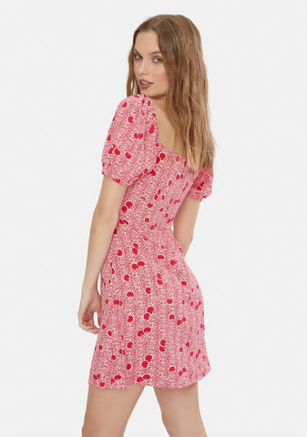 Cherry Print Mini Dress