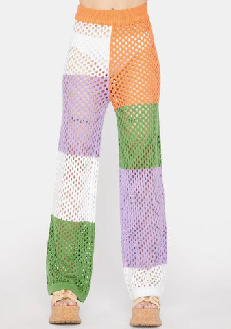 Lavender Make A Bet Crochet Pants