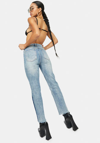 Double Take Patchwork Denim Jeans