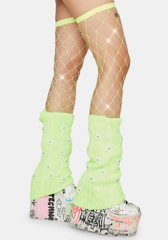 Electric In The Rough Rhinestone Fishnet Tights