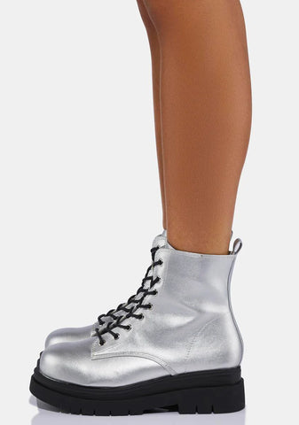 Silver Morven Ankle Boots
