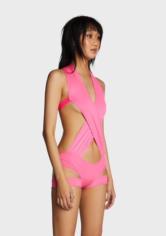 Wrapper Playsuit - Pink