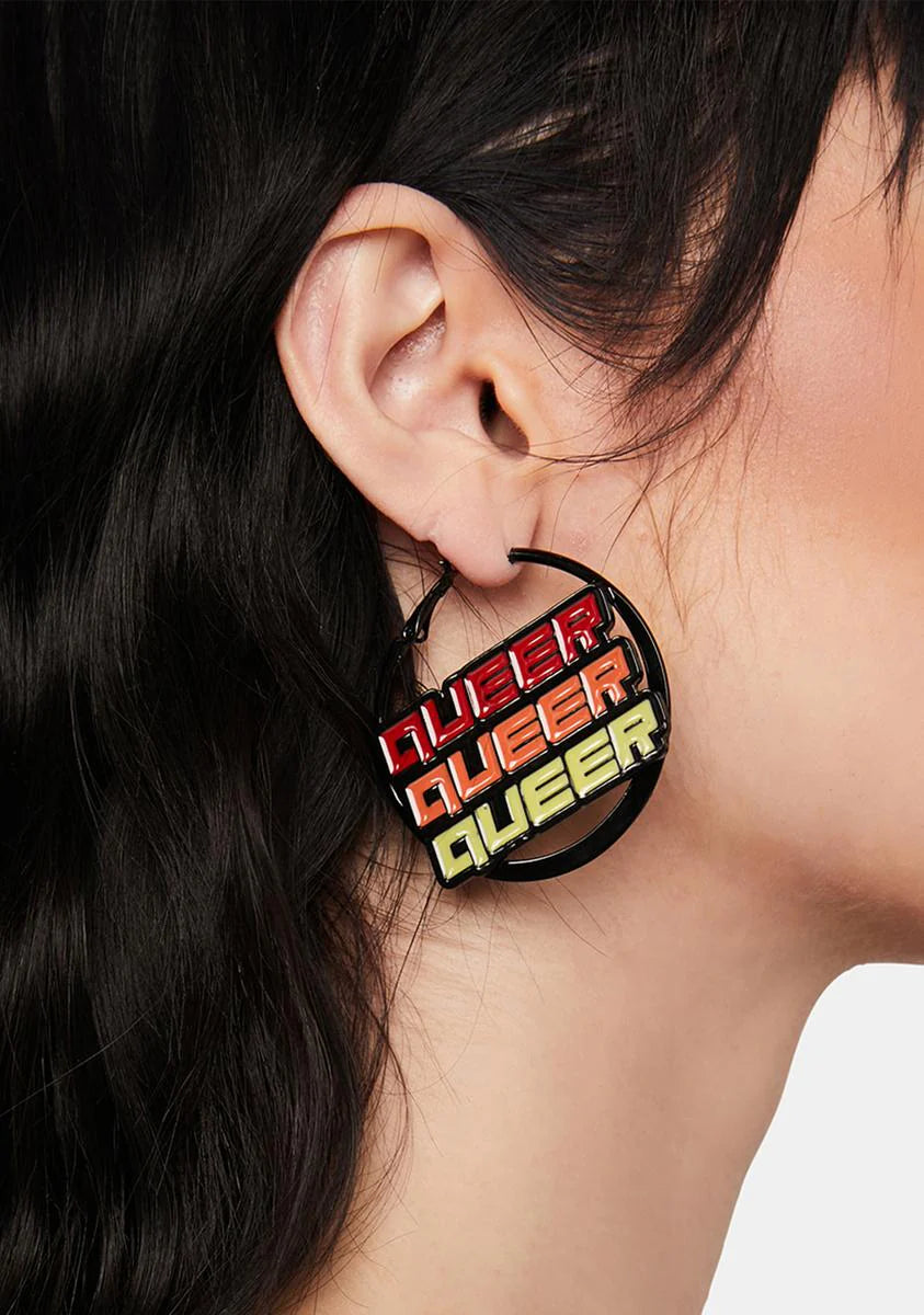 Queer Pride Hoop Earrings