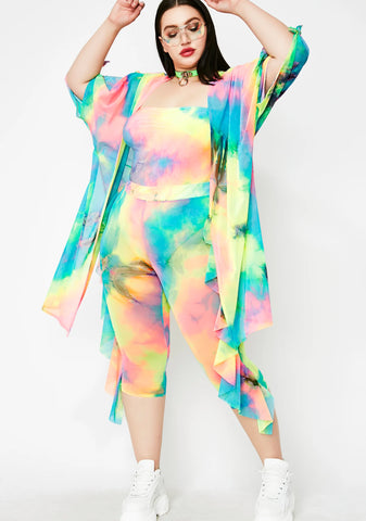 Luv Drug Tie Dye Kimono