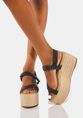 Black William Platform Sandals
