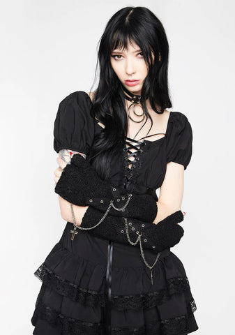 Warm Wooly Fingerless Gloves