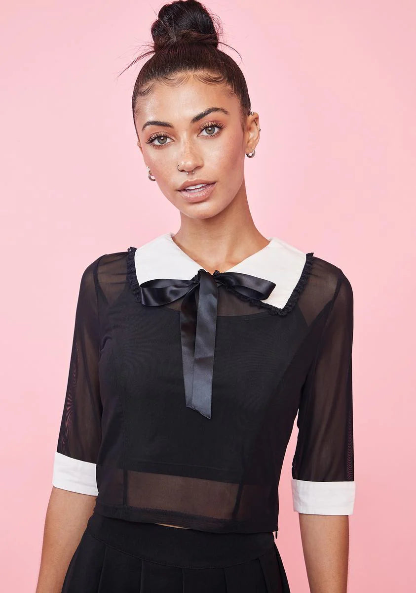 Charming Ways Mesh Blouse