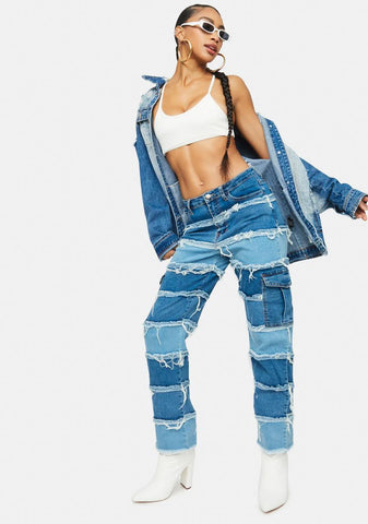 Xxtra Hot Patchwork Cargo Pants