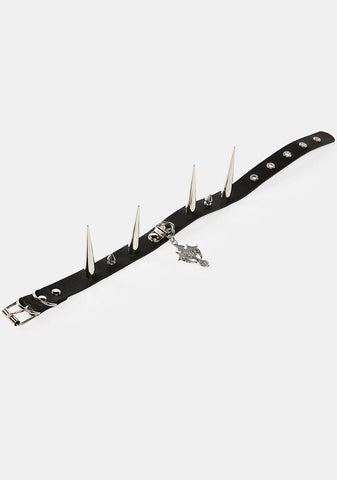 No Salvation Spiked Choker