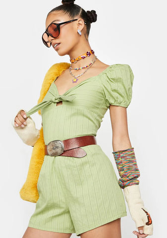 Tropical Sun Season Knotted Romper