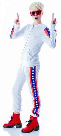 Let's Race Track Jacket - White