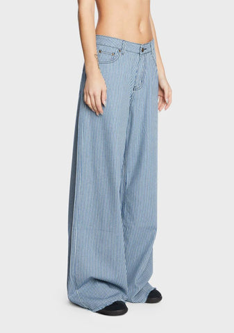 Denim Stripe Eivissa Baggy Jeans