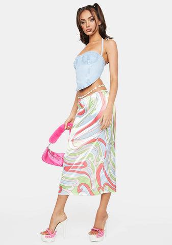 Summertime Paradise Midi Skirt