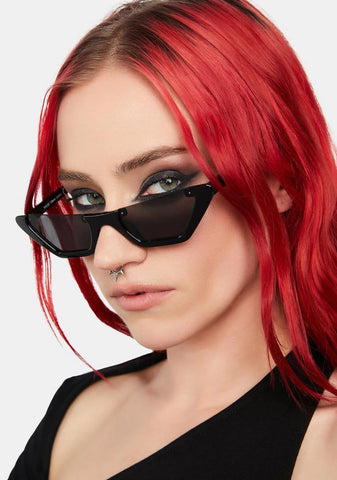 Noir Purrin' For You Cat Eye Sunglasses