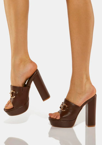 Cocoa Clear To See Platform Heels