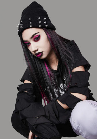 Talking With Myself Studded Beanie