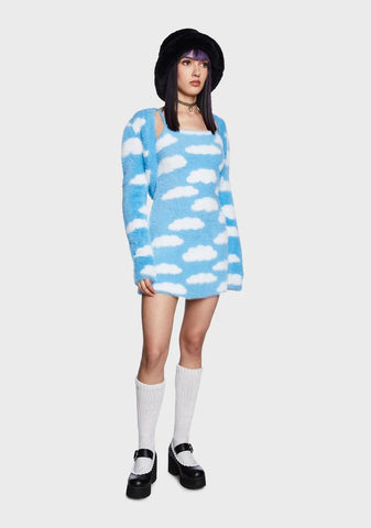 Lucy In The Sky Cloud Print Dress Set