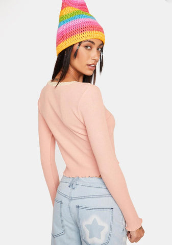 Just Can't Wait Thermal Crop Top