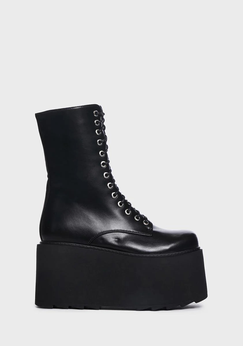 Steady Platform Combat Boots