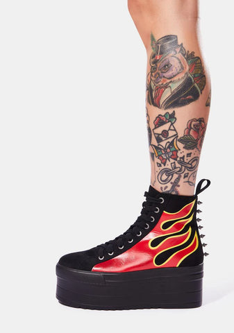 Universe On Fire Platform Boots