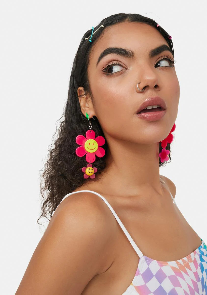 Love Stay Groovy Drop Earrings