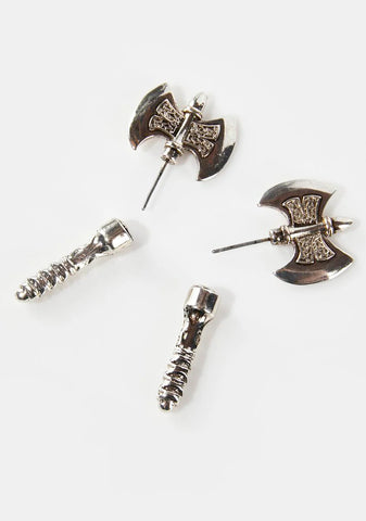 Compression Axe Earrings
