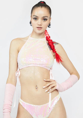 Technotopia Flip Sequin Top