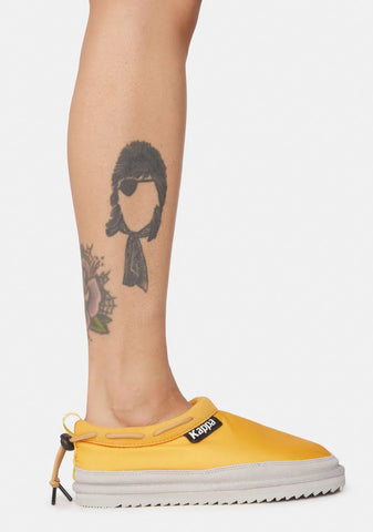 Yellow & White 222 Banda Mules