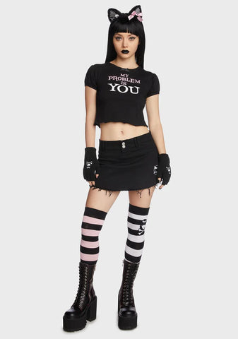 Attitude Issues Graphic Crop Top