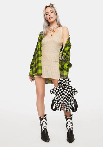 Sand Desert Queen Sheer Mini Dress