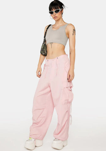 Light Pink Silky Wind Pants