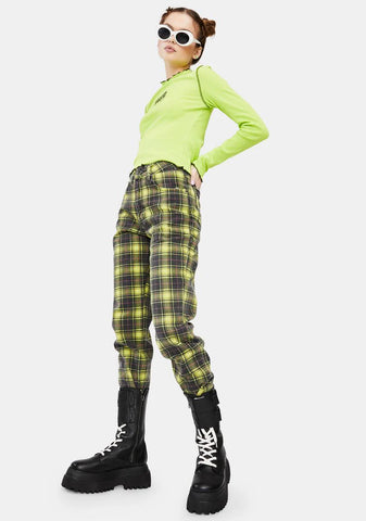 TUTTI FRUTI STRIPED DENIM MOM JEANS