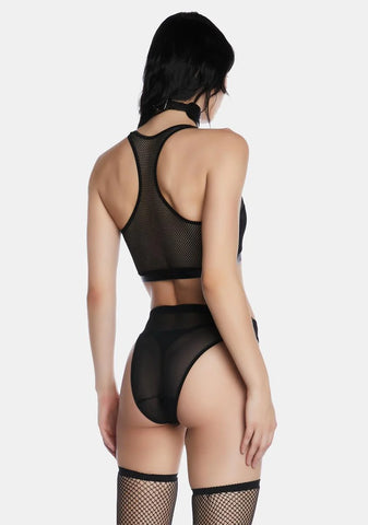 Not Your Baby Fishnet Bra