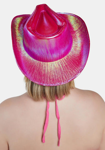 Metallic Fuchsia Cowboy Hat