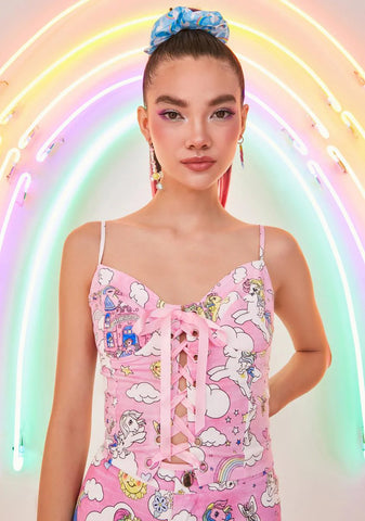 Divine Skies Twill Corset Top