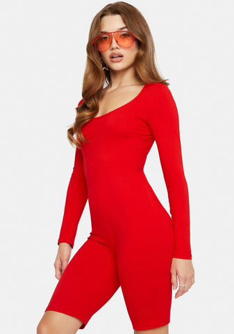 Cherry Fast Paced Bike Short Romper